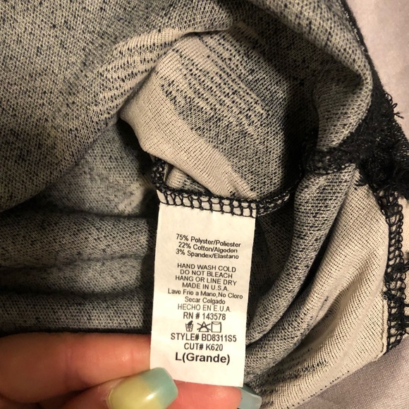 Black Bead Destroyed Knit Dress W/Side Slit (L) - Picture 9 of 9